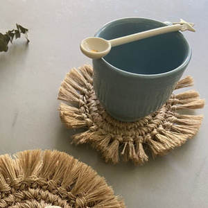 Venta directa de fábrica Utensilios de cocina Premium Posavasos de nogal personalizables Diseño de ratán de 7 cuerdas Alfombrillas de mesa calientes Almohadillas Directo de fábrica - Product Image 1