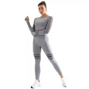 Ensemble de Leggings sans couture de qualité supérieure, ensembles de sport de Fitness pour femmes, séchage rapide, ensemble de Leggings respirants, vêtements de Yoga - Product Image 4