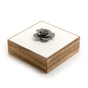 Recipiente de comida acrílico artesanal indio, caja de dulces decorativa para almacenamiento de dulces de frutas secas con logotipo personalizable, caja de frutas secas - Product Image 3