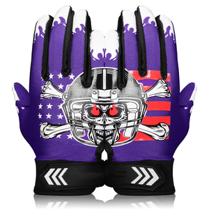 Wholesale Non-Slip Football Receiver <b>Gloves</b> Comfortable Fully Customizable Microfiber American Fitness <b>Sports</b> Lightweight - Product Image 1