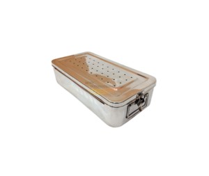 Caja de Almacenamiento para Instrumentos Quirúrgicos de 8×16×4 Pulgadas - Contenedor de Esterilización de Acero Inoxidable de Primera Calidad para Uso Hospitalario y Clínico - Product Image 3