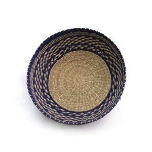 Colored seagrass shallow <b>basket</b> excellent quality woven <b>straw</b> container <b>baskets</b> sea grass bowl - Product Image 4