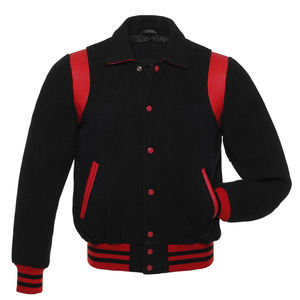 Men's Oversized Varsity Coat Jacket for Cold Winter Stylish Streetwear with Stand Collar <b>Woolen</b> Fabric OEM Service Available - Product Image 3
