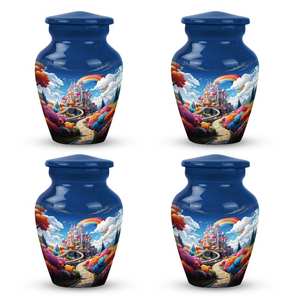 Arc-en-ciel sur le royaume coloré urnes pour cendres de crémation urnes modernes pour cendres humaines souvenir urnes décoratives pour cendres - Product Image 6