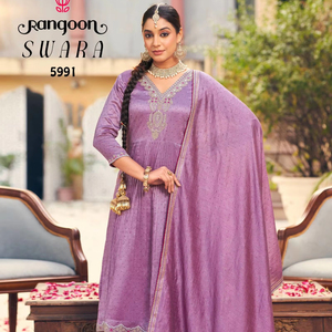 Kurta/Kurti en soie ivoire indien et pakistanais prêt à porter, travail fantaisie, séchage rapide, pour femmes, fêtes, Diwali, vente en gros - Product Image 1