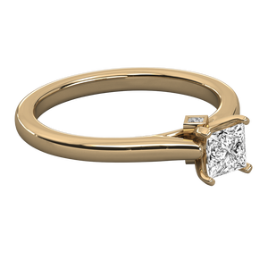 Anillo Solitario de Oro de 14K para Mujer con Diamante Cultivado en Laboratorio - Product Image 2