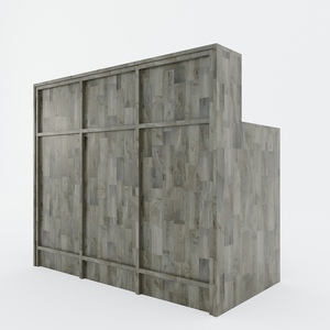 Modern Minimalist 1.2m <b>Simple</b> Reception <b>Desk</b> BLT68012 Made Natural Rubber Wood MDF Solid Leather for Hospital Dining Office Use - Product Image 4