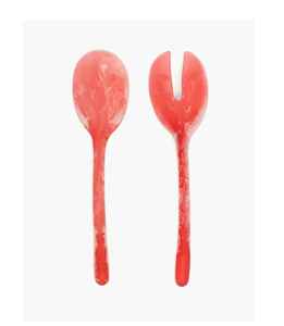 Ensemble de couverts en résine faits à la main, cuillère et fourchette à salade, style art populaire écologique, modèle ange, design économique - Product Image 6