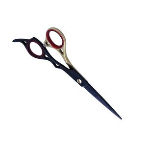 กรรไกรตัดผมเหล็กเคลือบสีดำใบมีดคมสำหรับช่างตัดผม - Product Image 3