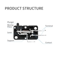 Micro-interrupteurs SPDT NC pour KW3-6A-C, interrupteur de fin de course AC250V 0.1A