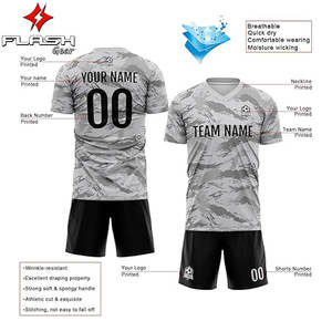 Maillots de football personnalisés Victoire à l'extérieur Chemises de football OEM Impression par sublimation Uniformes d'équipe personnalisés Entraînement de match - Product Image 3