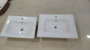 อ่างล้างหน้าเซรามิกเคลือบเงาขนาด530x420x170 - Product Image 4