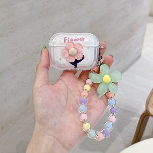 Audífonos Intrauditivos para Mujer, con Diseño de Flor 3D, Transparentes, Ligeros, Cómodos, con Pulseras Decorativas - Product Image 2