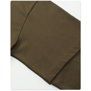 T-shirts à manches longues surdimensionnés personnalisés de qualité supérieure pour hommes Vintage sérigraphie Double couche T-shirt à manches longues pour homme - Product Image 4