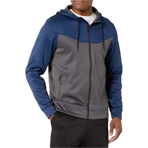 เสื้อสเวตเตอร์แนวฮิปฮอปกีฬาแบบลำลองมีซิปมีฮู้ดของผู้ชายทำจาก3D ปักโลโก้สกรีนพิมพ์ลายสำหรับฤดูหนาว - Product Image 1