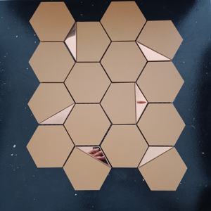 Acabado Diseño enfocado 73Mm Plata PVD CeramicTile Hexágono Mate Para Café Rústico Restaurante Tienda frentes Paredes exteriores260X300MM - Product Image 1