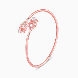 GIVA Jewellery Bracelet de manchette Tulipia en or rose Bracelets en cristal et bracelets élégants et luxueux - Product Image 3