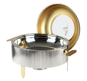 หม้ออุ่นอาหารจานร้อนสำหรับปาร์ตี้รอมฎอนหม้ออุ่นอาหารดีไซน์ทันสมัยทำจากโลหะสแตนเลส - Product Image 6