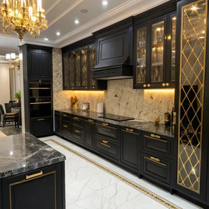 Black Artificial Marble Sintered Stone <b>Panel</b> <b>for</b> <b>Waterproof</b>, Heat-Resistant, and Stylish <b>Kitchen</b> and Bathroom <b>Walls</b> - Product Image 1