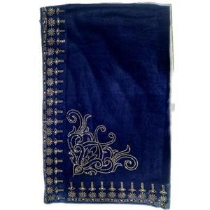 Los chales de terciopelo de lujo Premium más vendidos con trabajo de piedra/chal de terciopelo de lujo negro pakistaní transpirable - Product Image 5