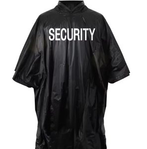 Logo personnalisé ensemble d'uniformes de sécurité noir garde de sécurité manteau de pluie veste - Product Image 1