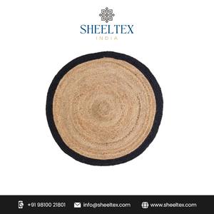 Alfombras de diseño trenzadas naturales de yute 100% hechas a mano, diseño grande, estilo moderno para cocina, sala de estar, dormitorio, directo - Product Image 2