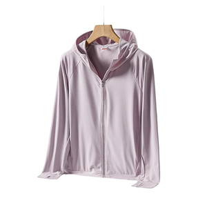 Vente en gros de veste de protection solaire, masque à capuche zippée avec poches, vêtements d'été ultralégers, manches longues, capuche à séchage rapide - Product Image 3