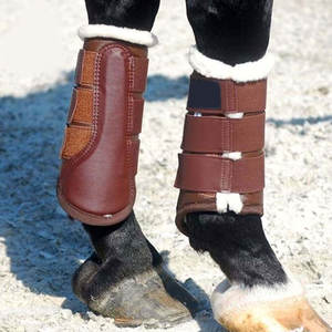 Bottes de brossage en néoprène pour chevaux, protection des jambes, bottes à plâtre avec fourrure, vêtements pour chevaux, équipement équestre, équipement vétérinaire équin - Product Image 2