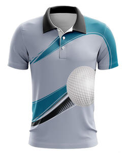 Golf de manga corta personalizado de alta calidad para hombre para Polo camiseta Casual deportivo algodón poliéster prendas de vestir con impresión Digital - Product Image 1