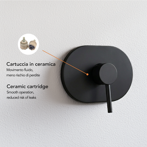 Miscelatore doccia da incasso monocomando Koricini Fiemme nero opaco - Product Image 4