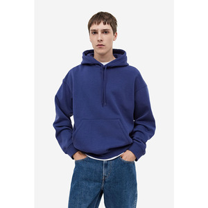 เสื้อฮู้ดผ้าฟลีซแบบสวมหัวเสื้อมีฮู้ดโอเวอร์ไซส์สีเรียบ350gsm โลโก้ออกแบบได้ตามต้องการ - Product Image 2