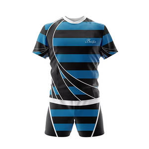 Ensemble de maillots de rugby professionnels 100% polyester à séchage rapide et respirant uniforme personnalisable nom de l'équipe - Product Image 4