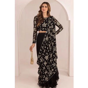 Robe d'été pakistanaise imprimée de fleurs jaunes coton Salwar Kameez traditionnel Nice indien Pakistan événements par WS INTERNATIONAL - Product Image 3