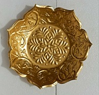 Diya décorative en laiton électroplaqué, Urli de style indien en forme de fleur, étanche, faite à la main, écologique, pour la décoration intérieure