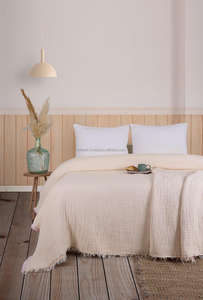 ผ้าคลุมเตียงเนื้อนุ่มพิเศษ 100% ผ้ามัสลินทอ 4 ฤดู น้ำหนักเบา 7 ชั้น ผ้าก๊อซ ได้รับการรับรองมาตรฐาน Oeko-Tex เป็นมิตรกับสิ่งแวดล้อม ซักเครื่องได้ - Product Image 2