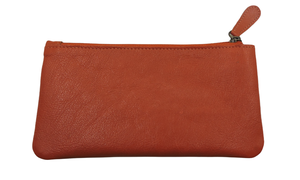 Trousse à crayons en cuir de chèvre orange de luxe de haute qualité du fabricant personnalisée Collection en cuir au prix de gros - Product Image 4