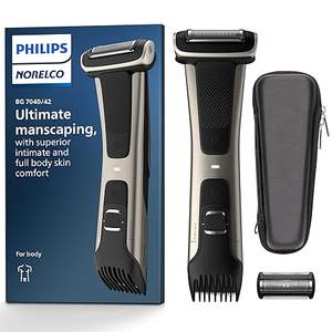 Philips Norelco Bodygroom Série 7000, tondeuse et rasoir pour le corps et l'entretien masculin, étanche, avec étui et tête de rechange - Product Image 1