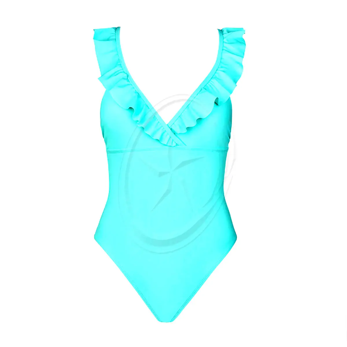 Blanc Noir Bikini Swim Wear maillot de bain femme Push up bleu volants maillot de bain une pièce pour les femmes