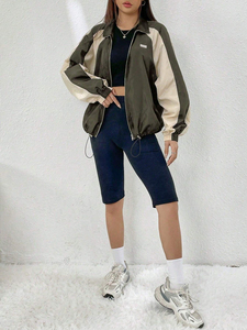 Chaqueta cortavientos transpirable impermeable de tendencia para mujer Clima frío con perlas y Personalización completa - Product Image 3