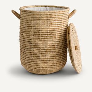 Panier à linge en jacinthe d'eau, panier de rangement fait à la main, vente en gros, écologique, fabriqué au Vietnam - Product Image 1