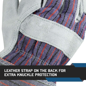 Gants à double paume en cuir de 9 pouces à manches longues résistants à la chaleur pour le gaz Mig pour le quotidien et l'extérieur pour le barbecue four grill cheminée - Product Image 5