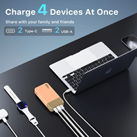 NOBIS 45W Charge rapide Li-Polymère 20000mAh Power Bank avec écran LED Double USB + 2 ports Type-C pour utilisation en extérieur
