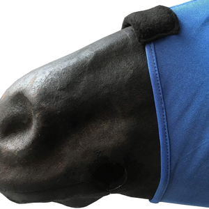 ผ้าคลุมหน้าแมลงวันสีแดงผ้าตาข่ายนิ่มปรับได้ป้องกันหูและตาม้าปรับความสบายได้ - Product Image 3