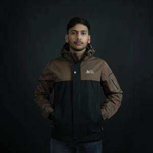 Naviguer veste hydrofuge à coque souple hiver coupe-vent imperméable col montant fermeture à glissière Polyester remplissage Style ample - Product Image 1