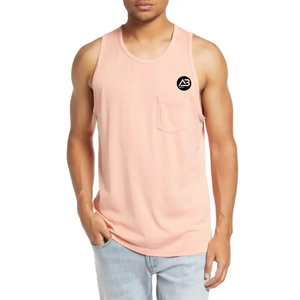 2025 nueva llegada camisetas sin mangas para hombres cómodas de punto Fitness gimnasio Top Color sólido estilo Casual de moda de Pakistán - Product Image 1