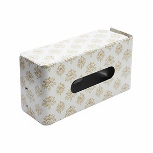 Moderno Dispensador de Servilletas Rectangular de Metal Chapado en Oro, Organizador de Almacenamiento de Escritorio para Decoración del Hogar y Hoteles - Product Image 2