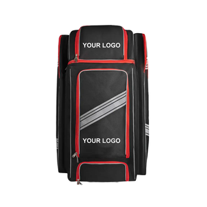 Bolsa deportiva de nailon extragrande multideportiva con cremallera con ruedas y compartimento para zapatos para accesorios de cricket - Product Image 4