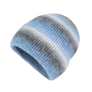 Gorro de Punto Unisex con Diseño de Arcoíris, Gorro de Punto Elástico Acrílico para Mujer, Cálido, Cortavientos, con Degradado de Color, Gorro de Invierno con Tinte Anudado - Product Image 5