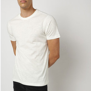 Camiseta Personalizada para Hombre de Alta Calidad, Transpirable, de Fibra de Bambú y Algodón Terry, Manga Corta, Cuello Redondo, Talla Grande - Product Image 3