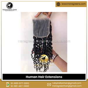 100% Raw sin procesar Virgen Natural 5x5 Cierre rizado Bouncy Curl Extensión de cabello humano para compradores a granel al precio más bajo - Product Image 5